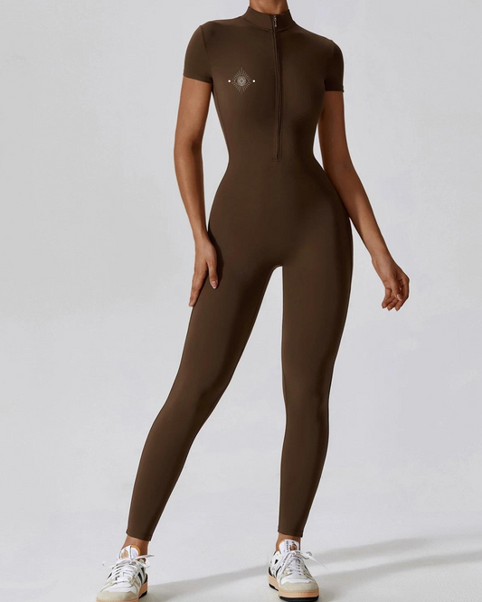 Half Sleeve Bodysculpting Jumpsuit